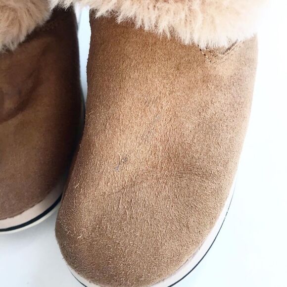 ZARA tan faux fur cuffed booties VGUC size 25(8.5) - Picture 5 of 7